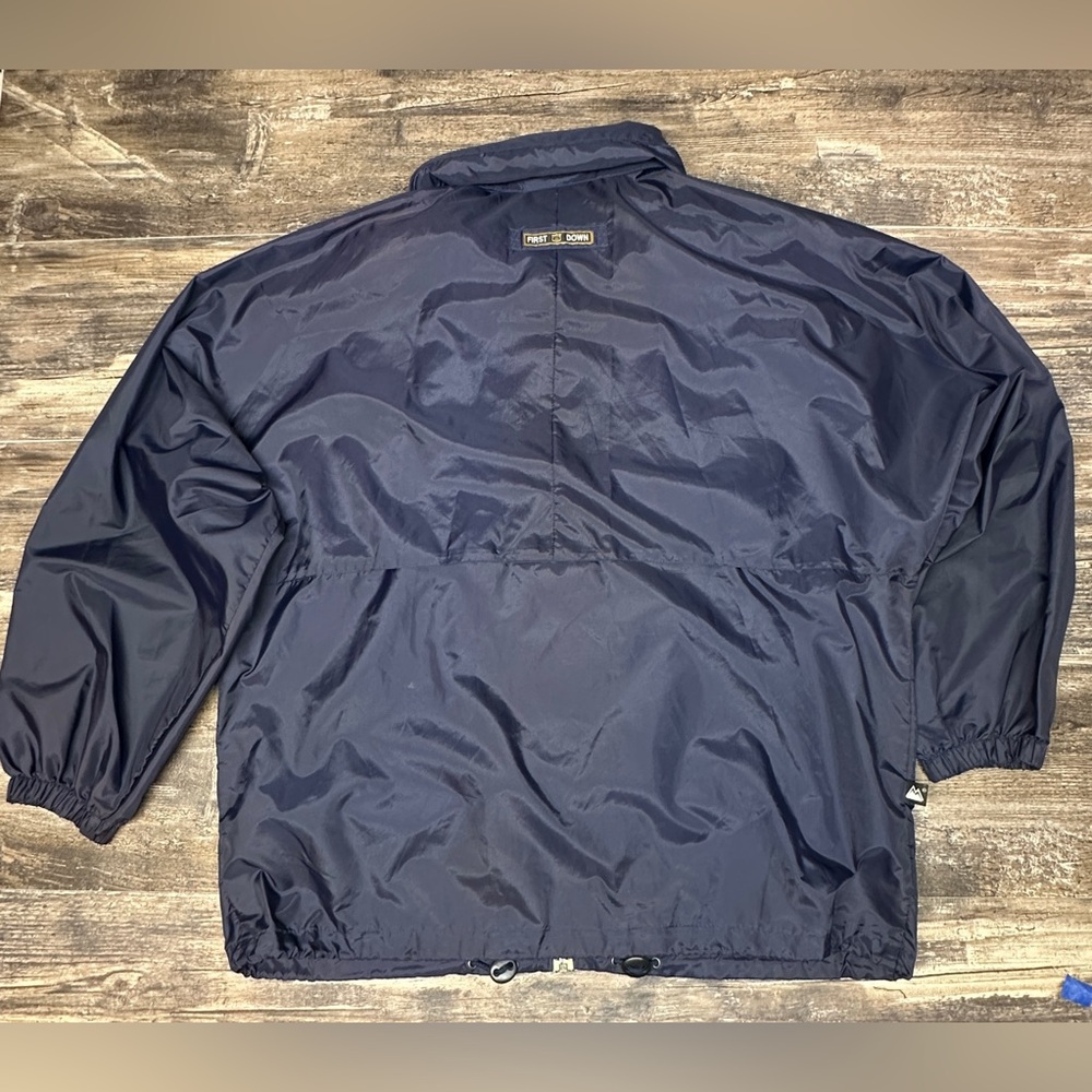 Vintage Cleveland Indians Windbreaker First Down Jacket Navy Large GUC - Picture 3 of 9